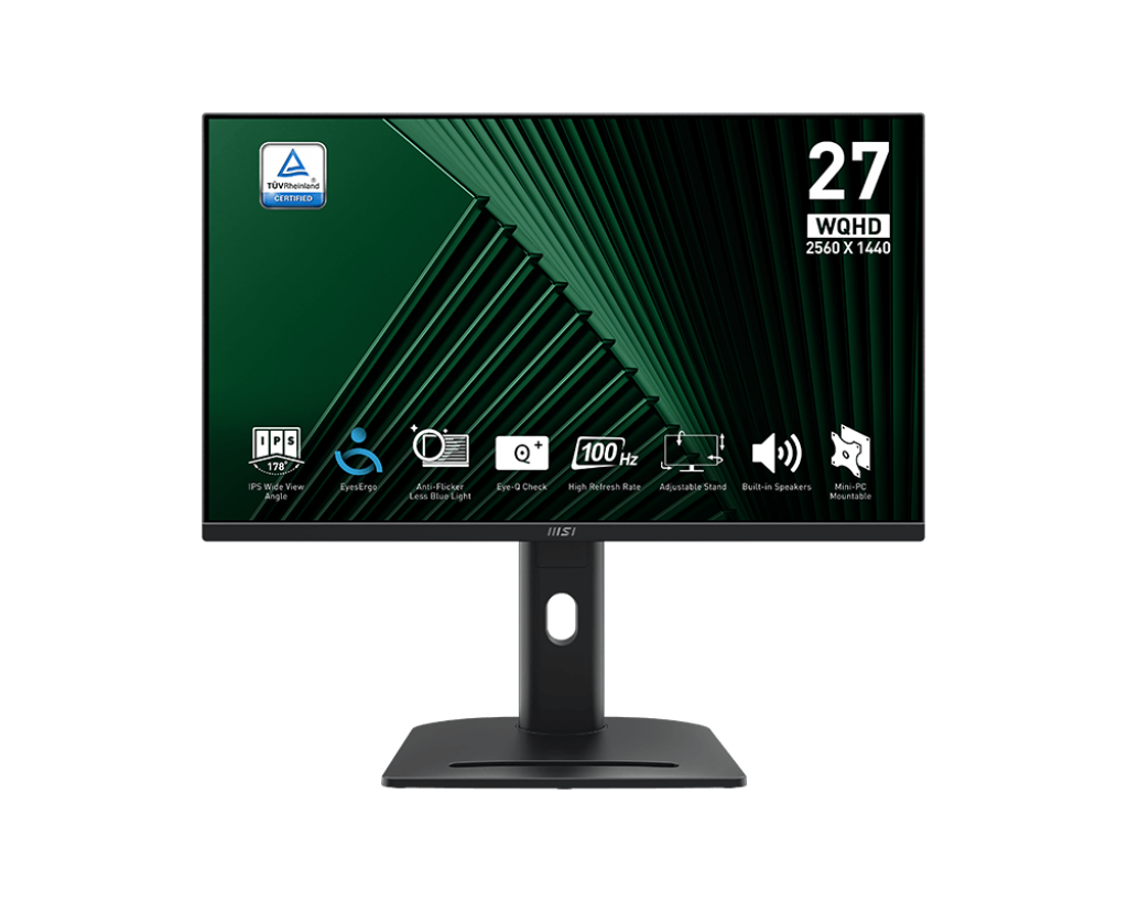 MSI PRO MP275QPG - 27" IPS QHD 100Hz PIVOT monitor, fekete